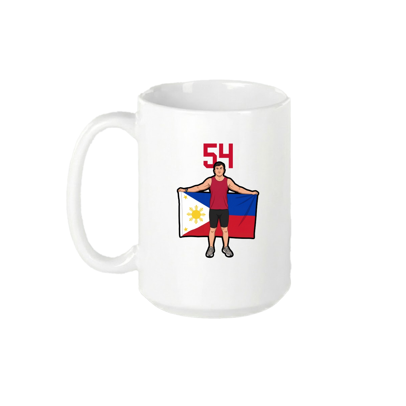 15oz Coffee Mug — Number Top in White