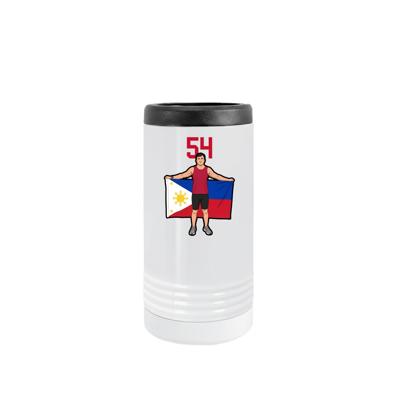 Slim Beverage Holder — Number Top in White