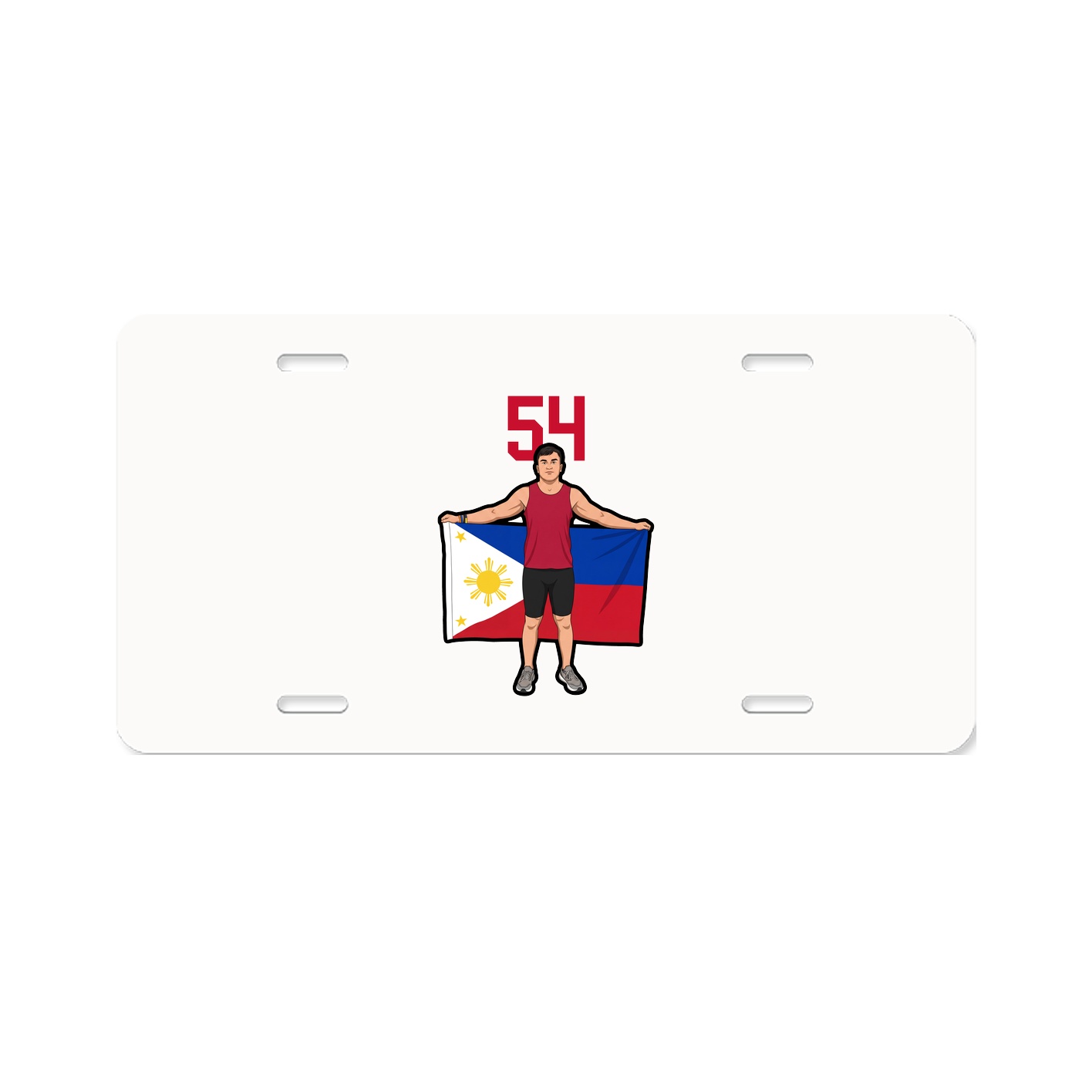 License Plate — Number Top in Classic