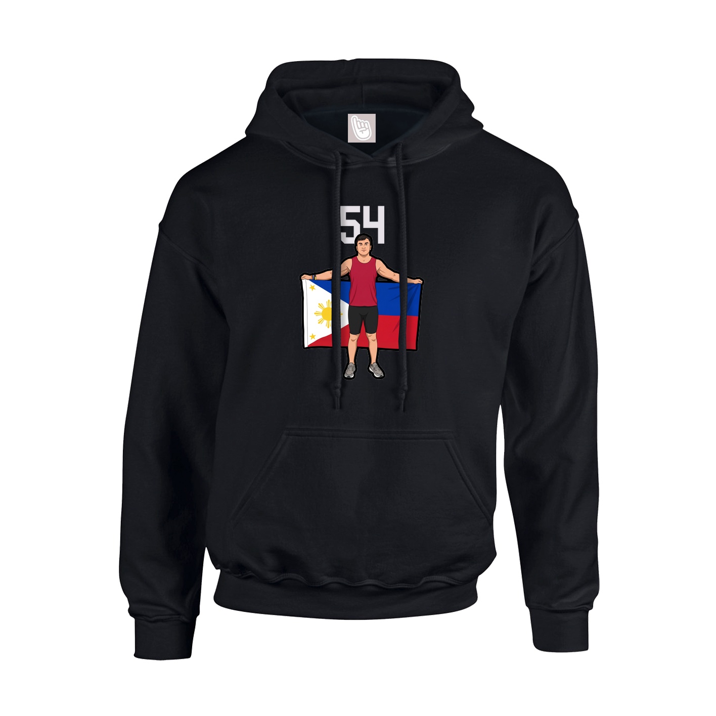 Hoodie — Number Top in Black