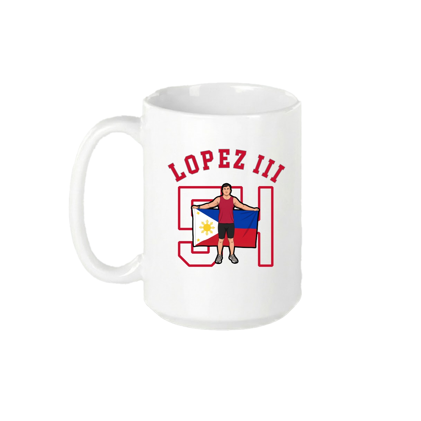 15oz Coffee Mug — Shirsey Arch in White