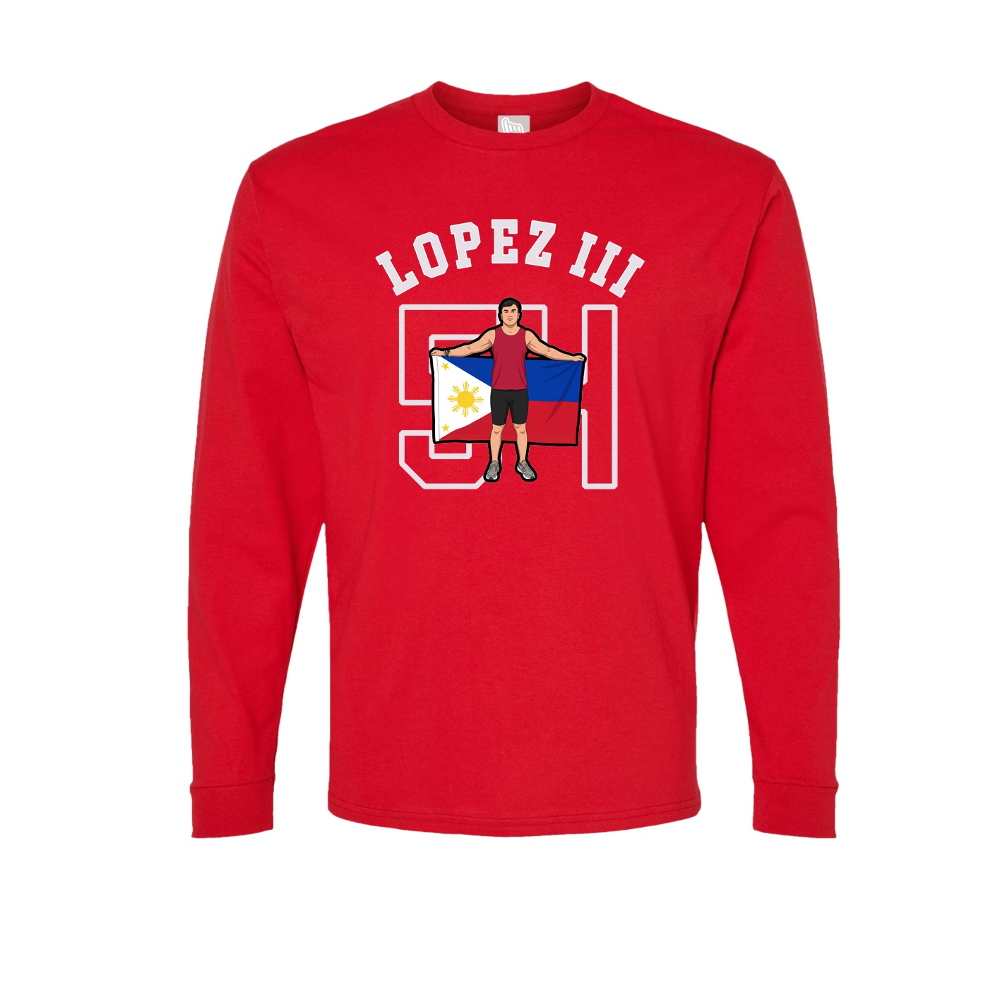 Long Sleeve Tee — Shirsey Arch in Red