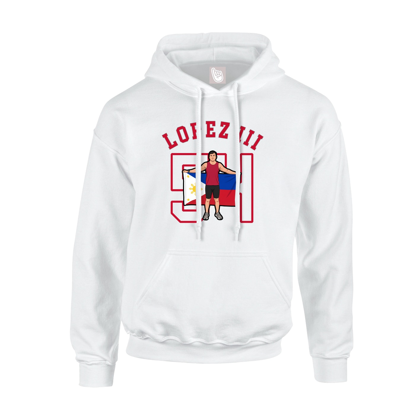 Youth Hoodie — Shirsey Arch in White