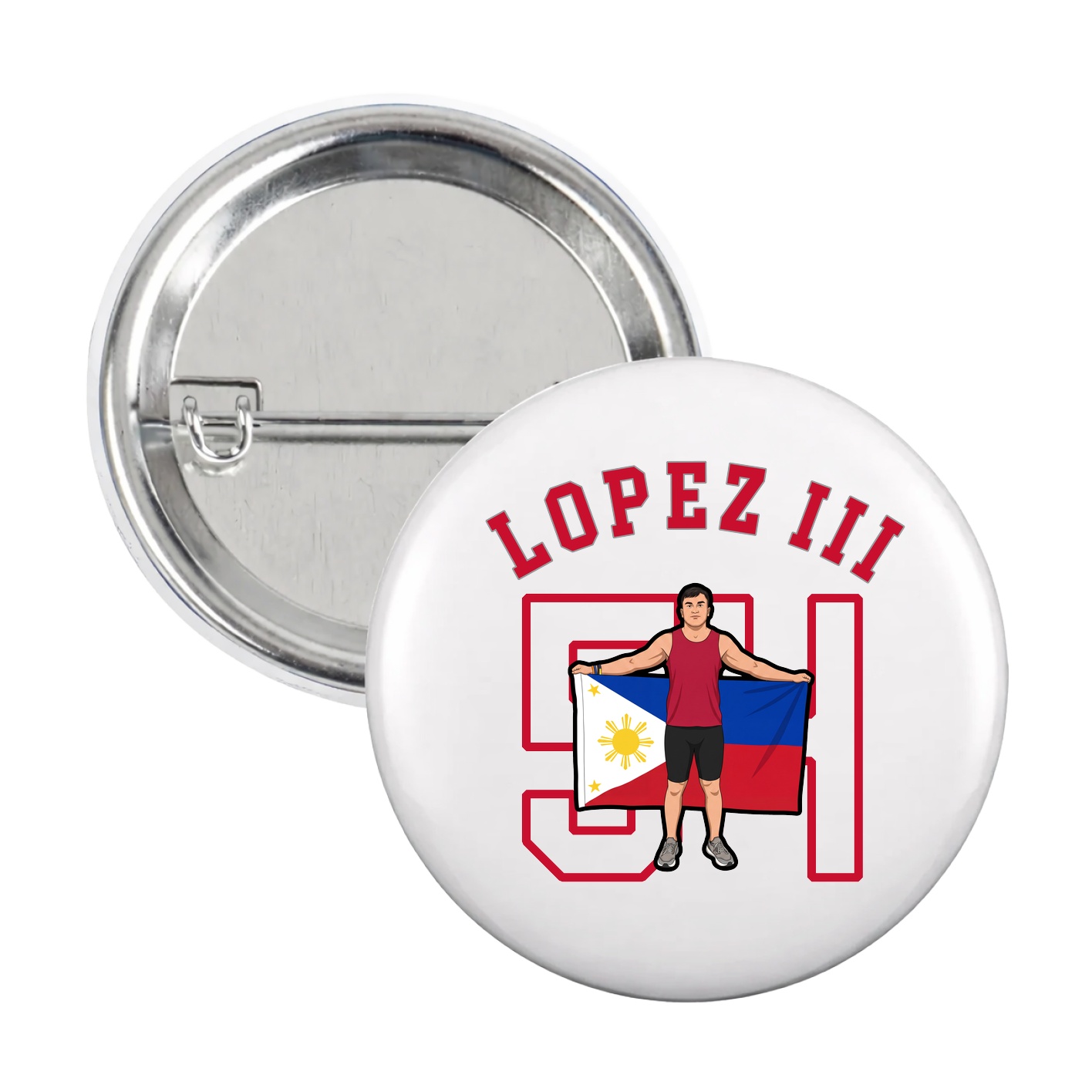 Game Day Button — Shirsey Arch in White