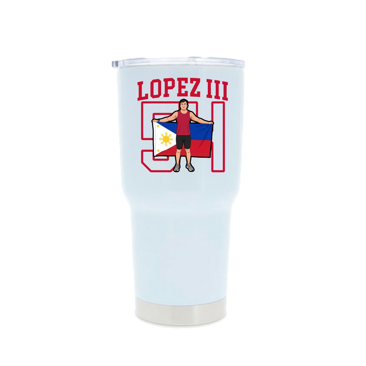 30oz Stainless Steel Tumbler — Shirsey in White