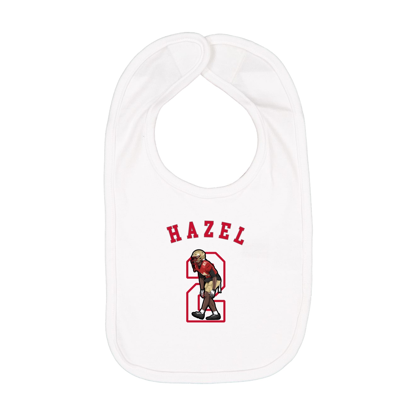 Infant Bib — Shirsey Arch in White