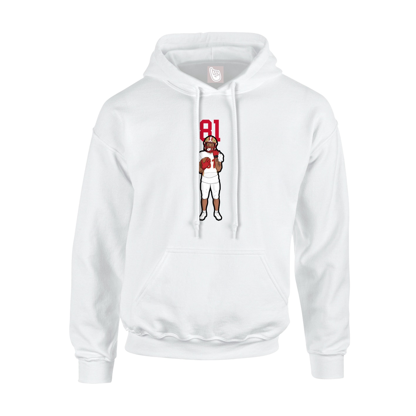 Hoodie — Number Top in White