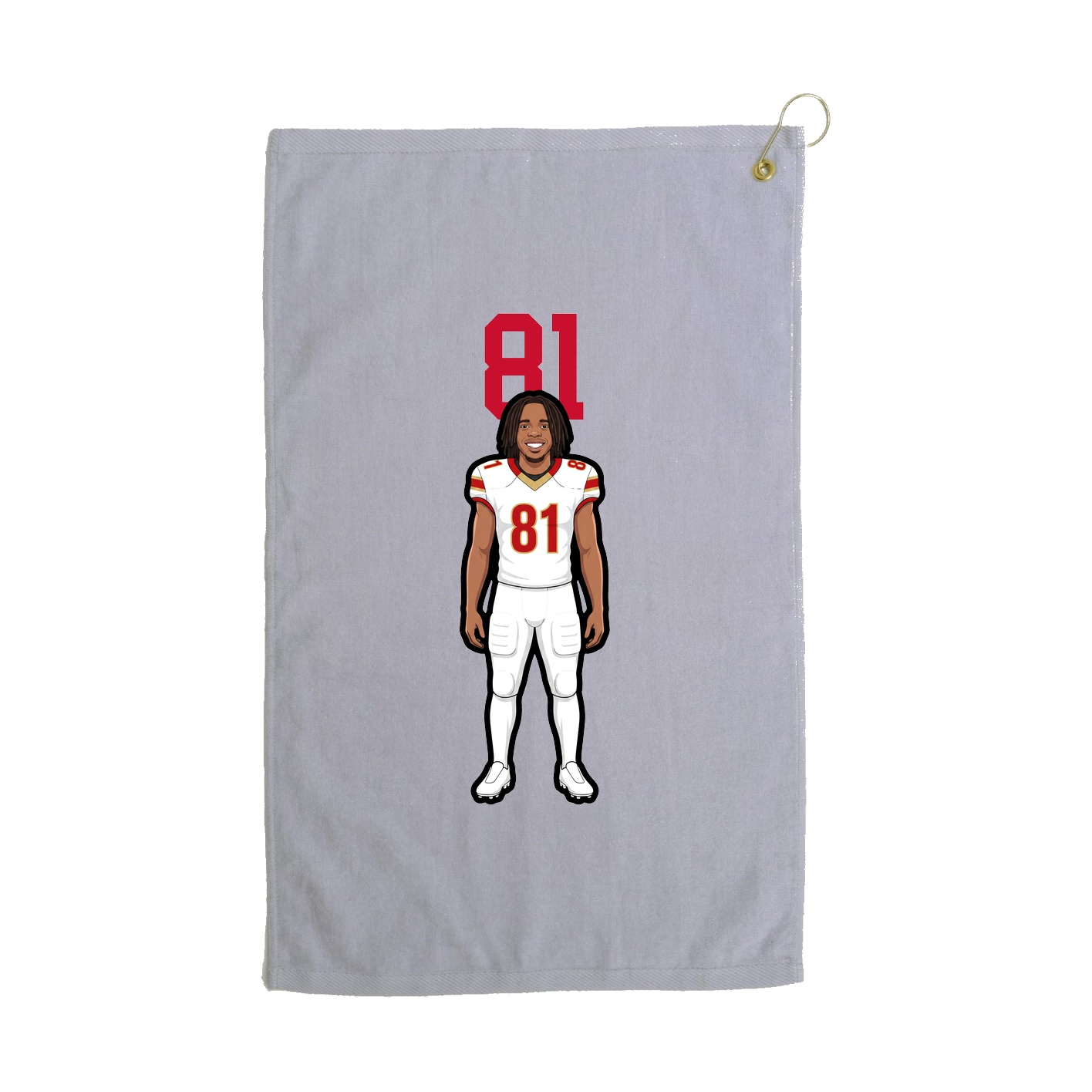 Golf Towel — Number Top in Grey