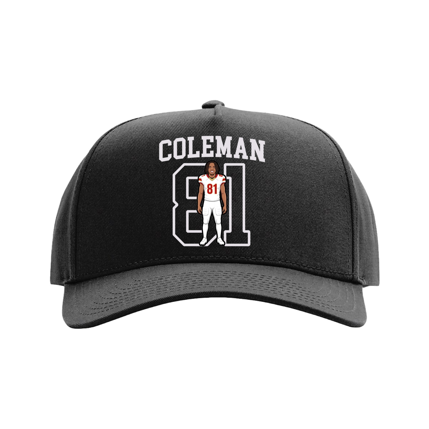 Full Fabric Five-Panel Champ Cap — Shirsey in Black