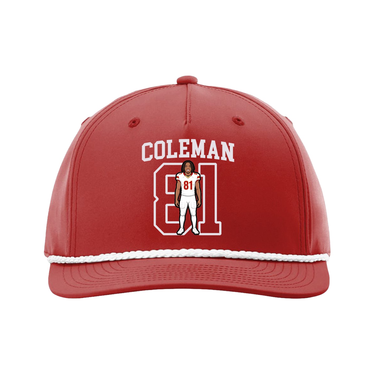 Five-Panel Classic Rope Cap — Shirsey in Red