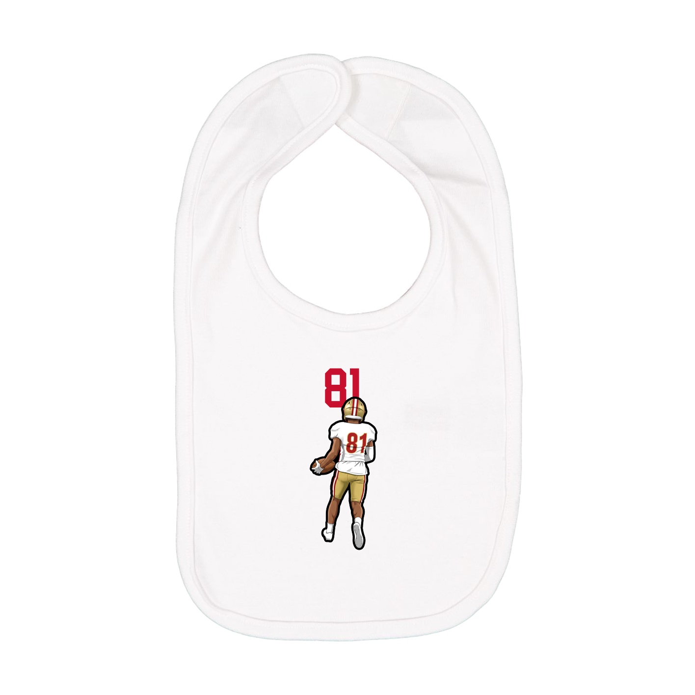 Infant Bib — Number Top in White