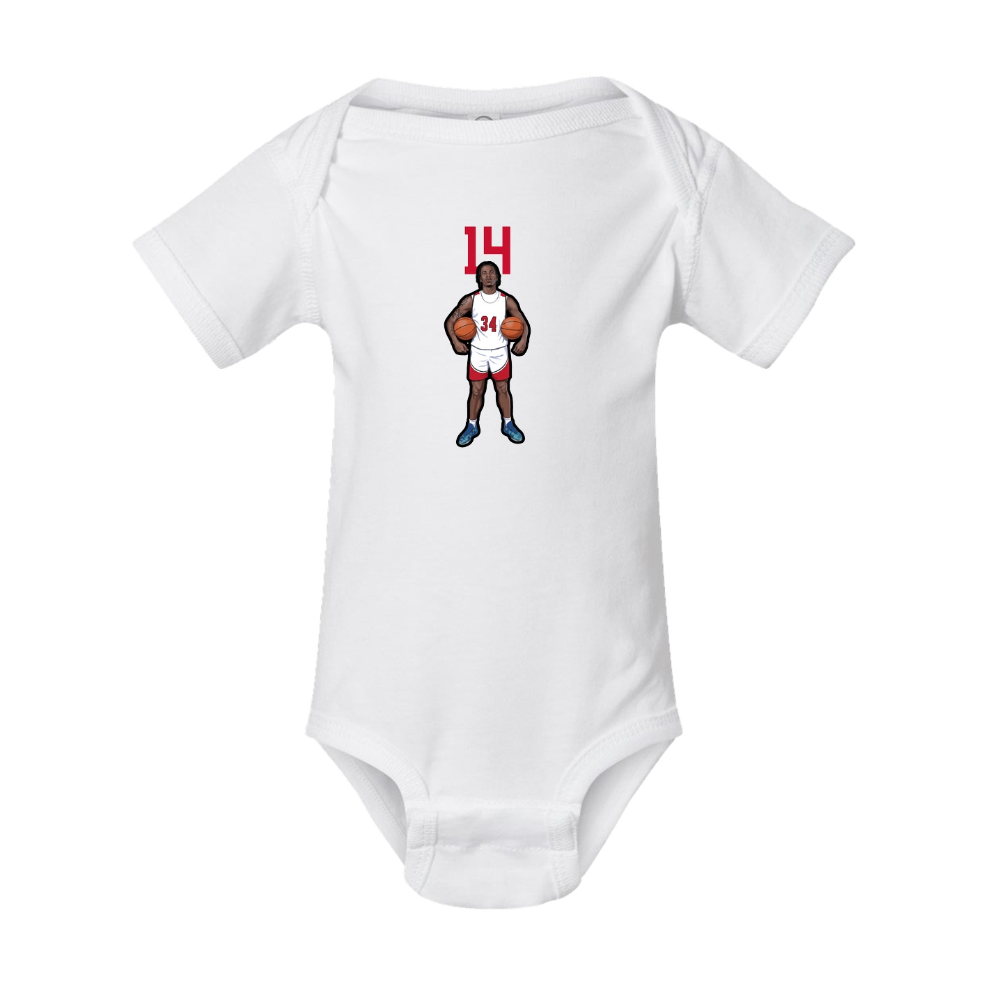 Baby Onesie — Number Top in White