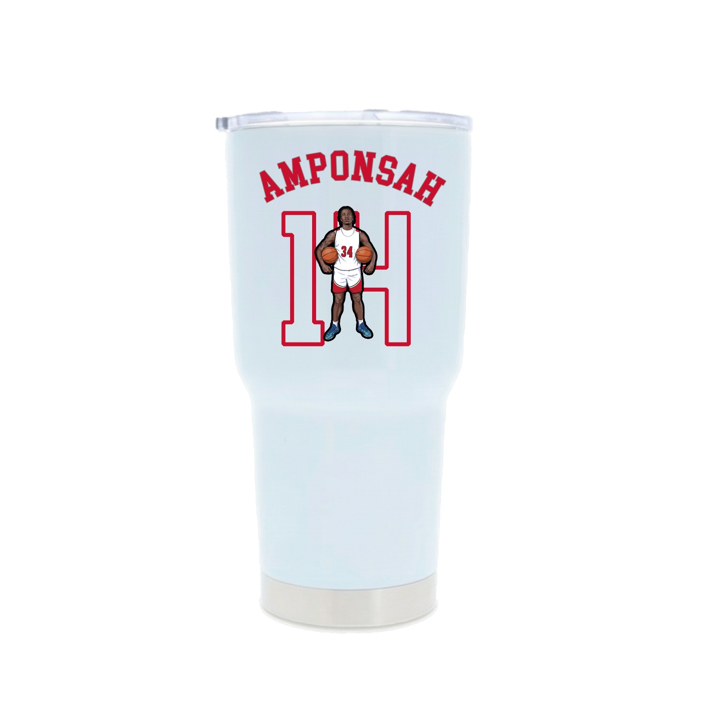 30oz Stainless Steel Tumbler — Shirsey Arch in White