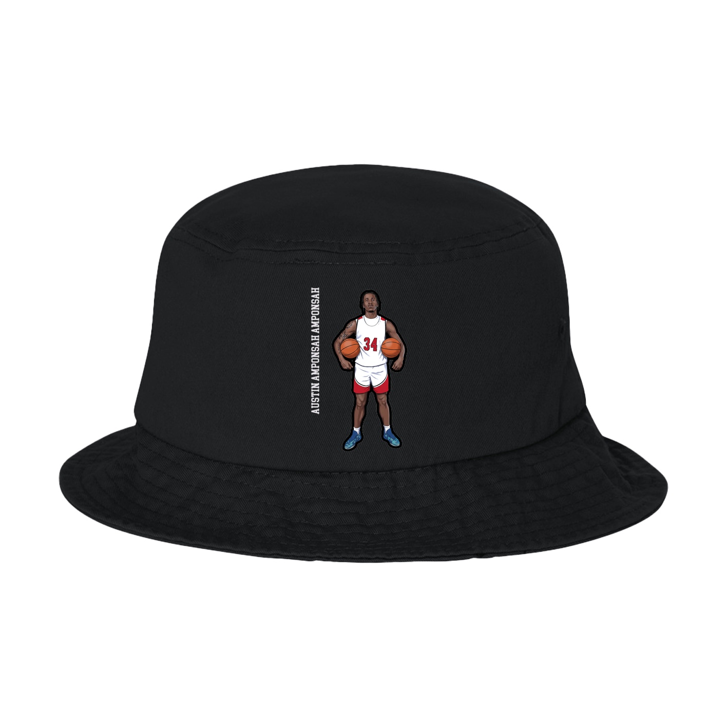 Bucket Cap — Name Vertical in Black