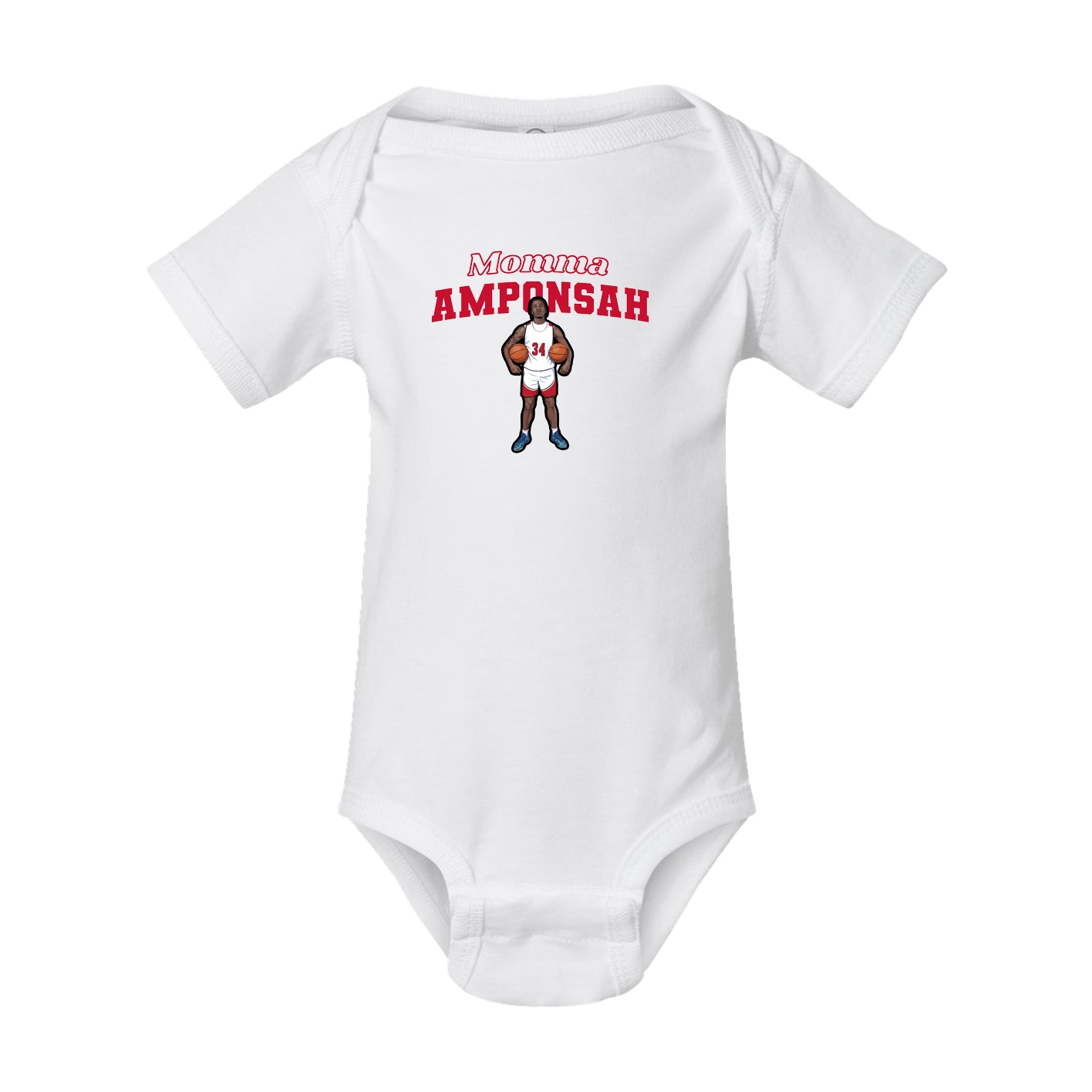Baby Onesie — Mothers Day Block in White