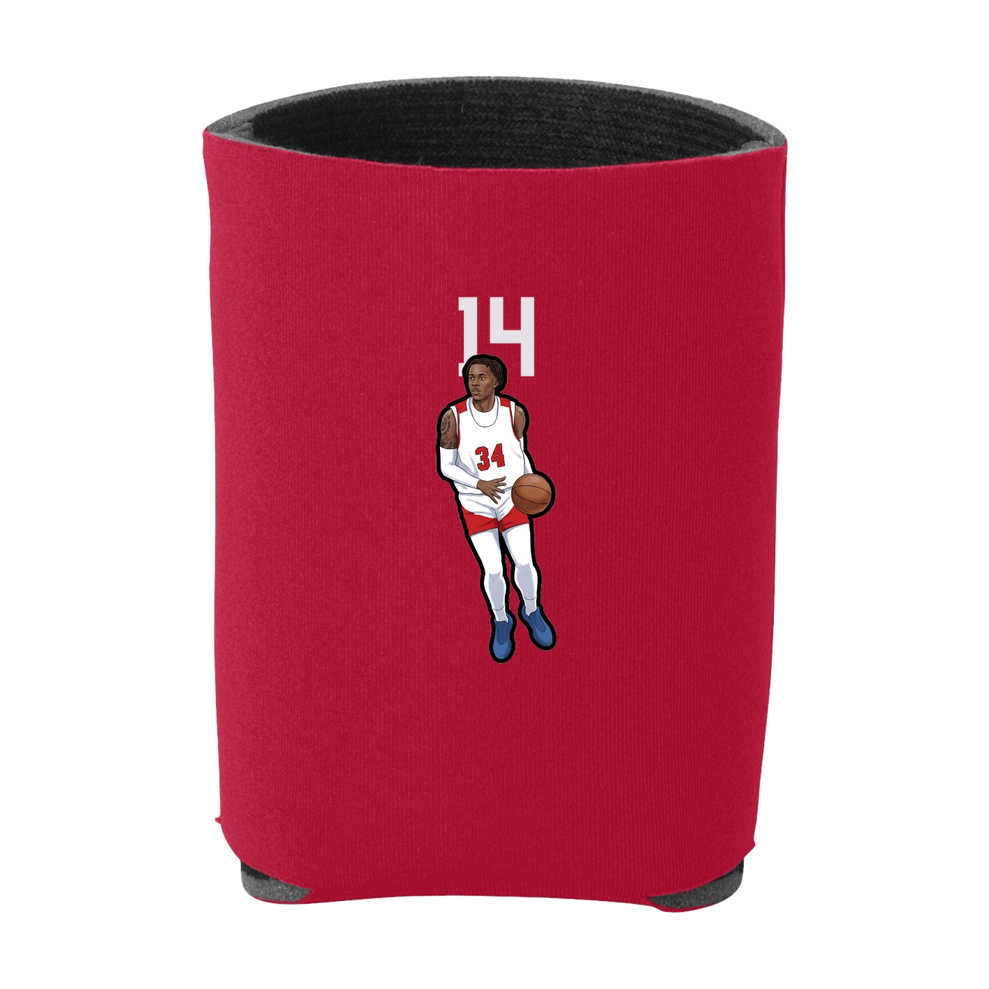Can Holder — Number Top in Red