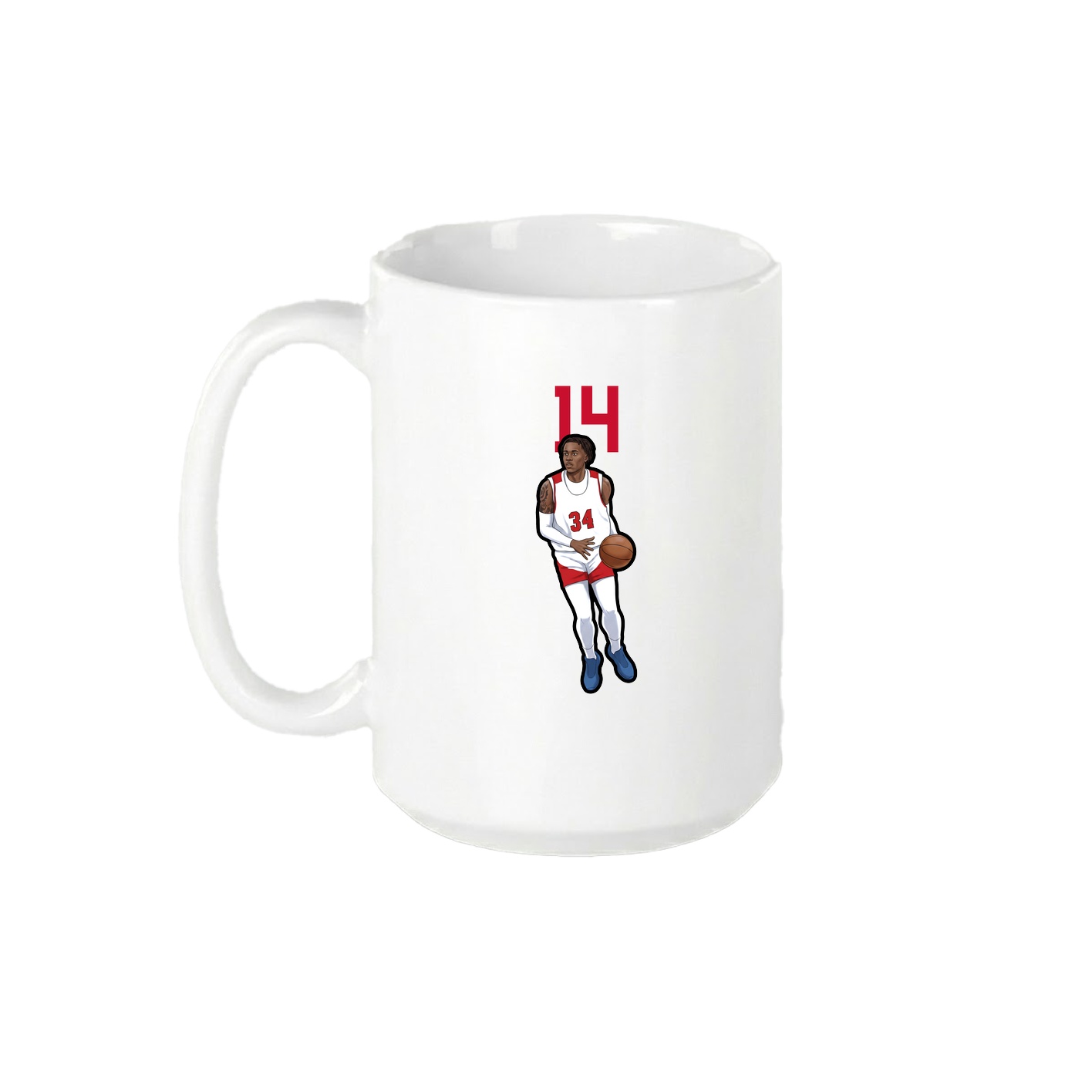 15oz Coffee Mug — Number Top in White