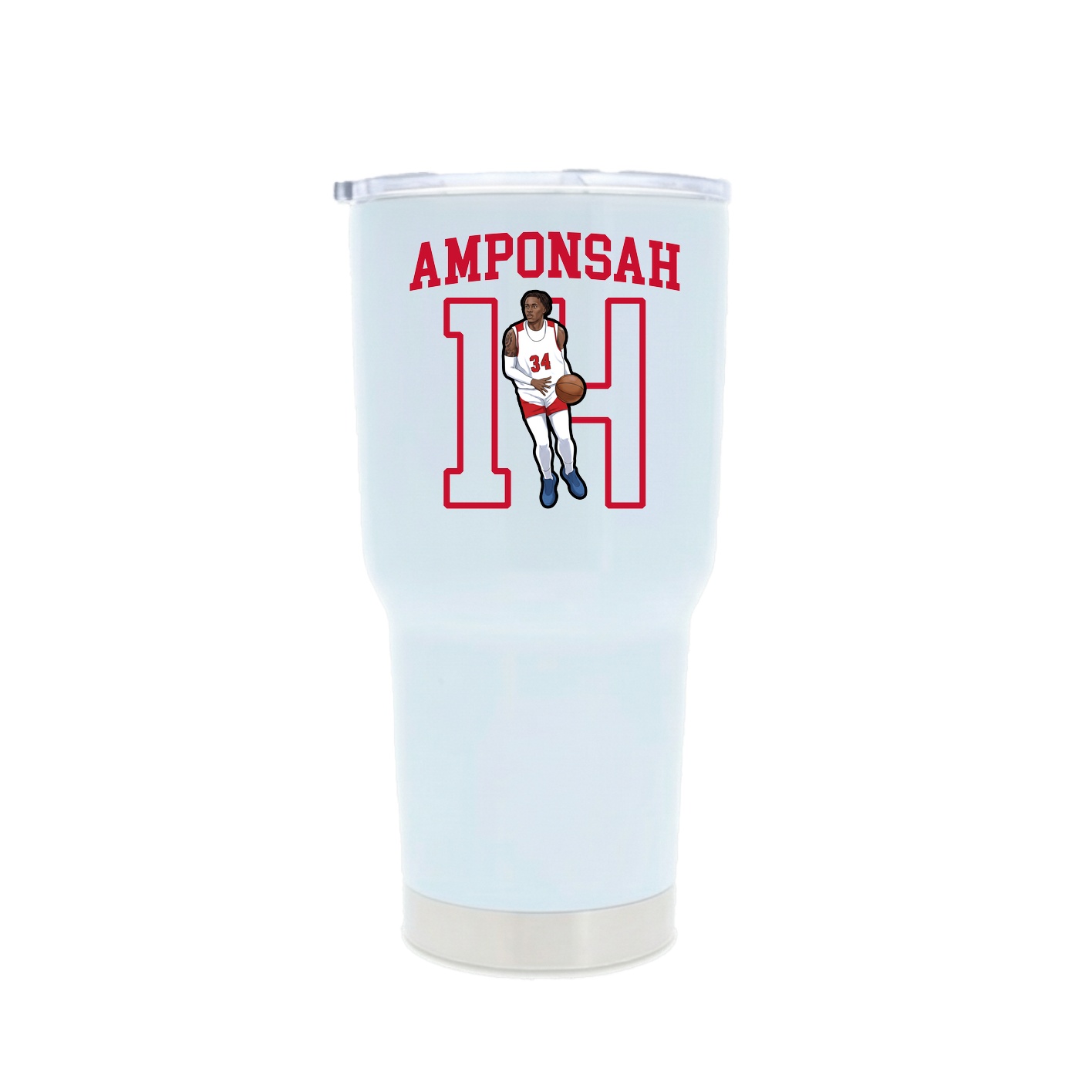 30oz Stainless Steel Tumbler — Shirsey in White