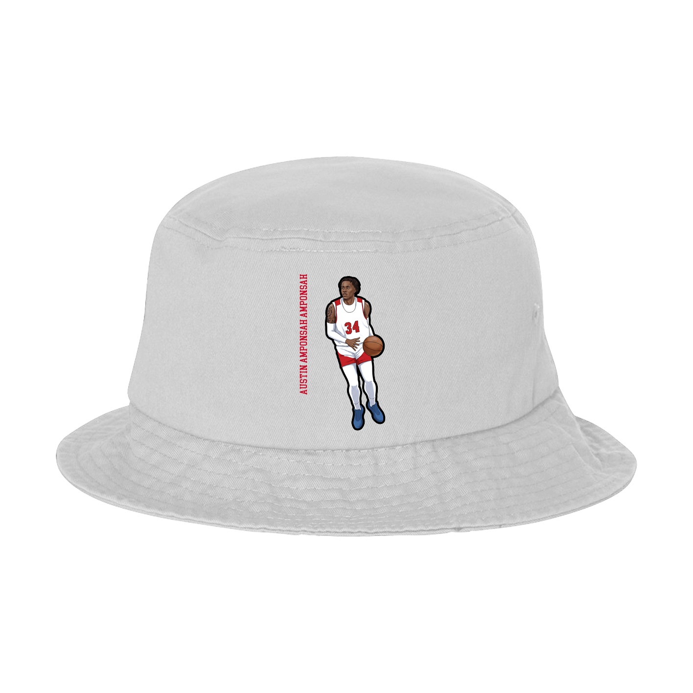 Bucket Cap — Name Vertical in White