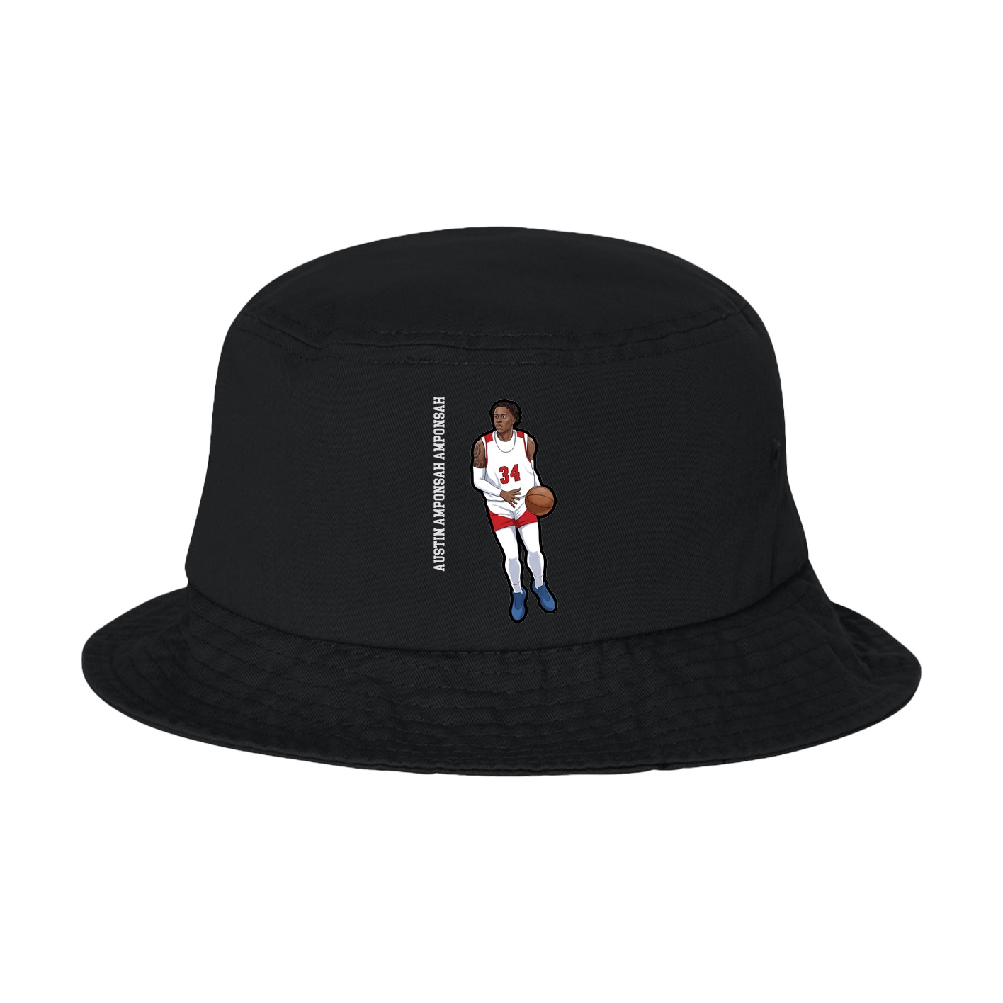 Bucket Cap — Name Vertical in Black