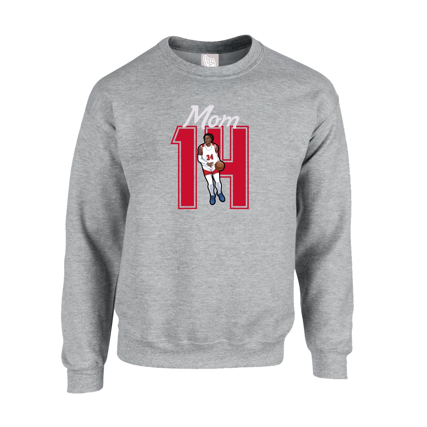 Fleece Crew — Mothers Day Shirsey in Grey