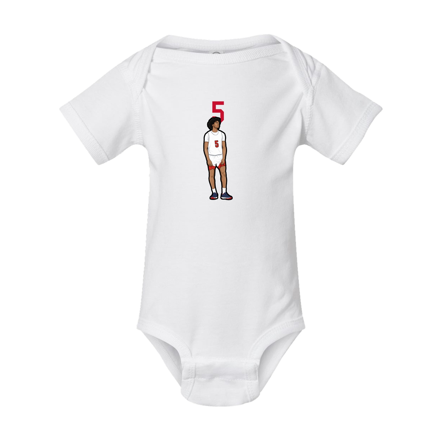 Baby Onesie — Number Top in White