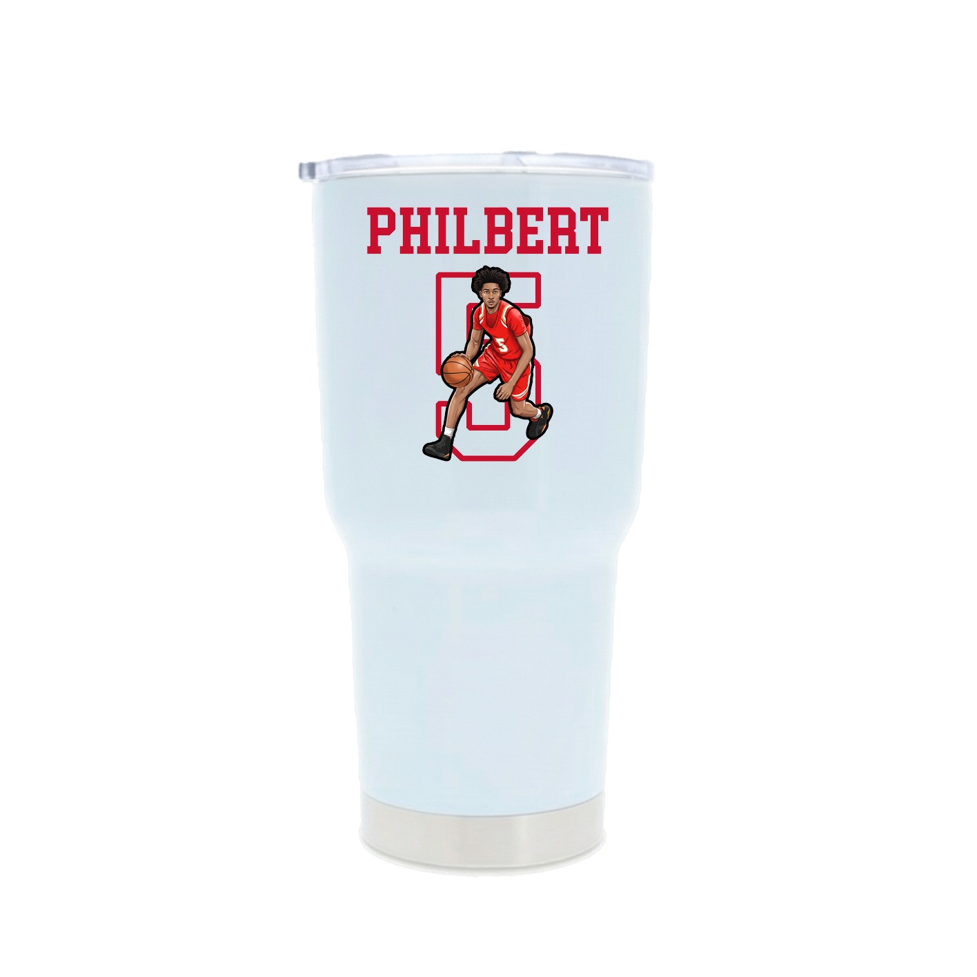 30oz Stainless Steel Tumbler — Shirsey in White
