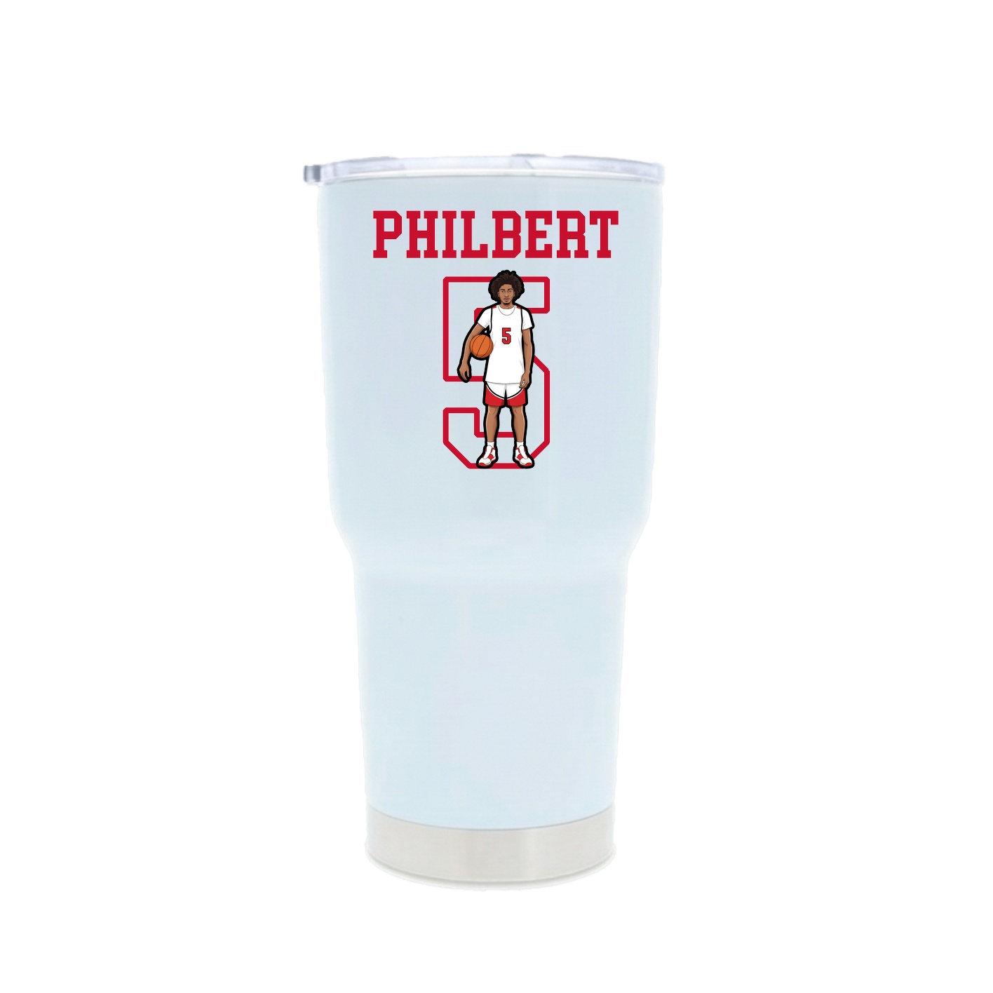 30oz Stainless Steel Tumbler — Shirsey in White