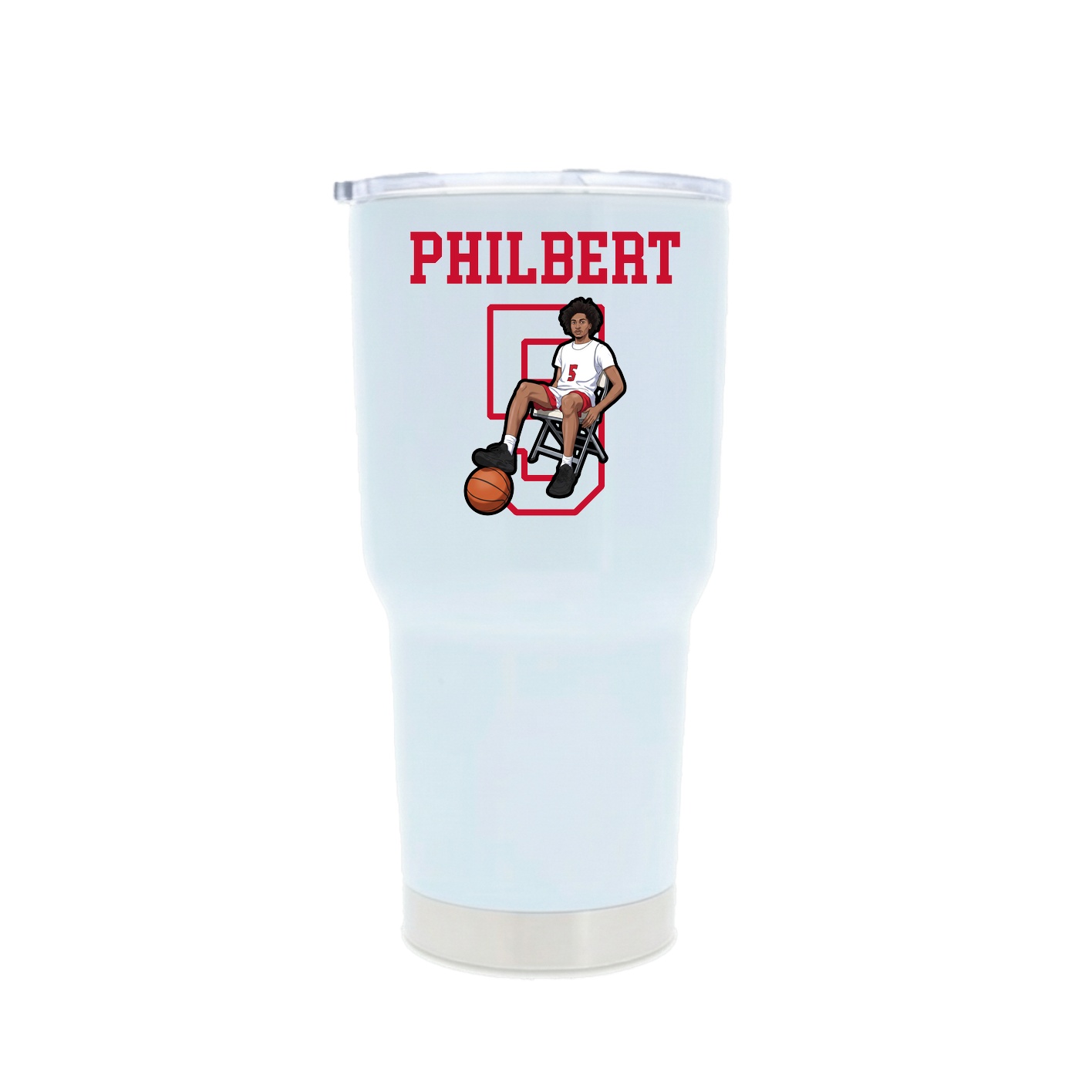 30oz Stainless Steel Tumbler — Shirsey in White