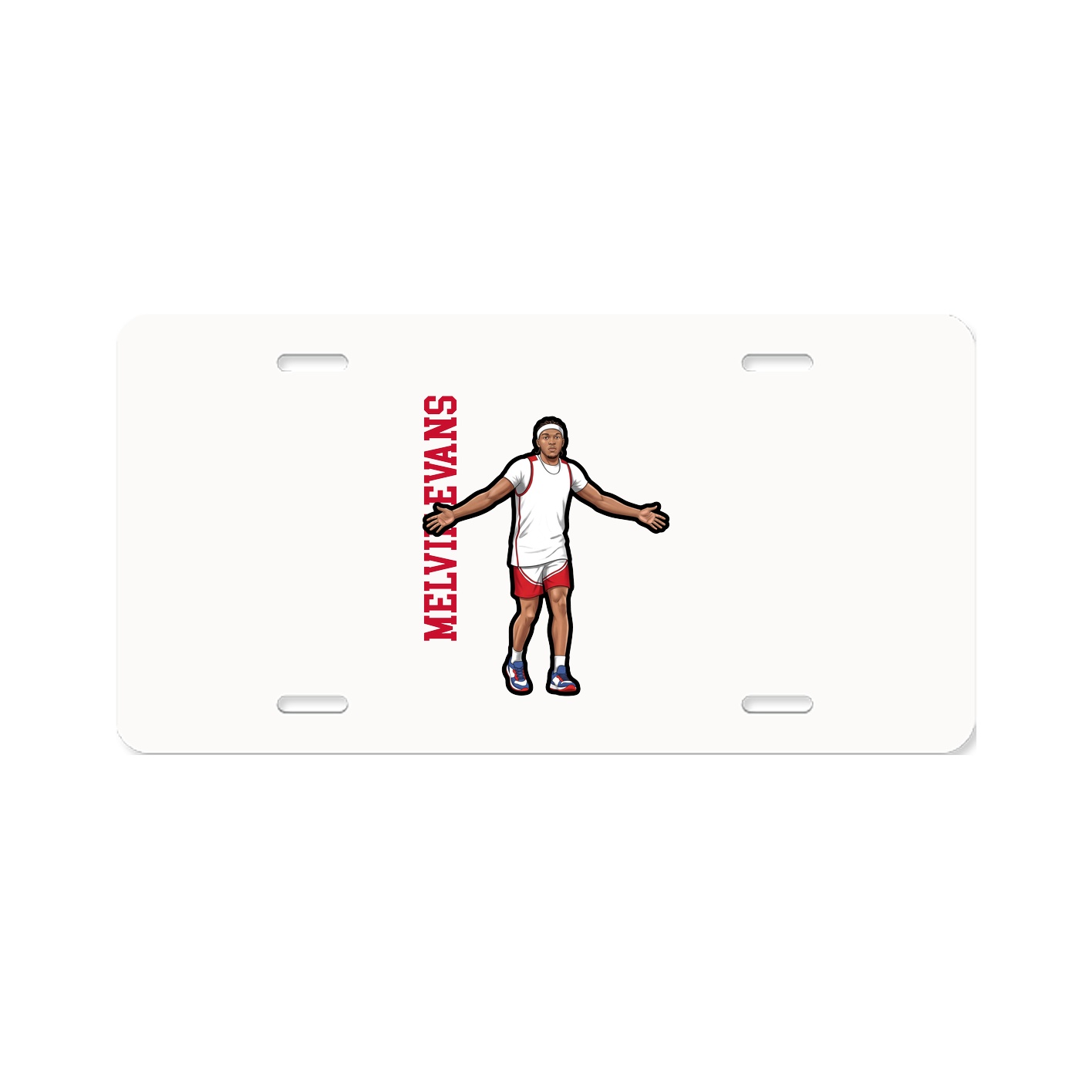 License Plate — Name Vertical in Classic