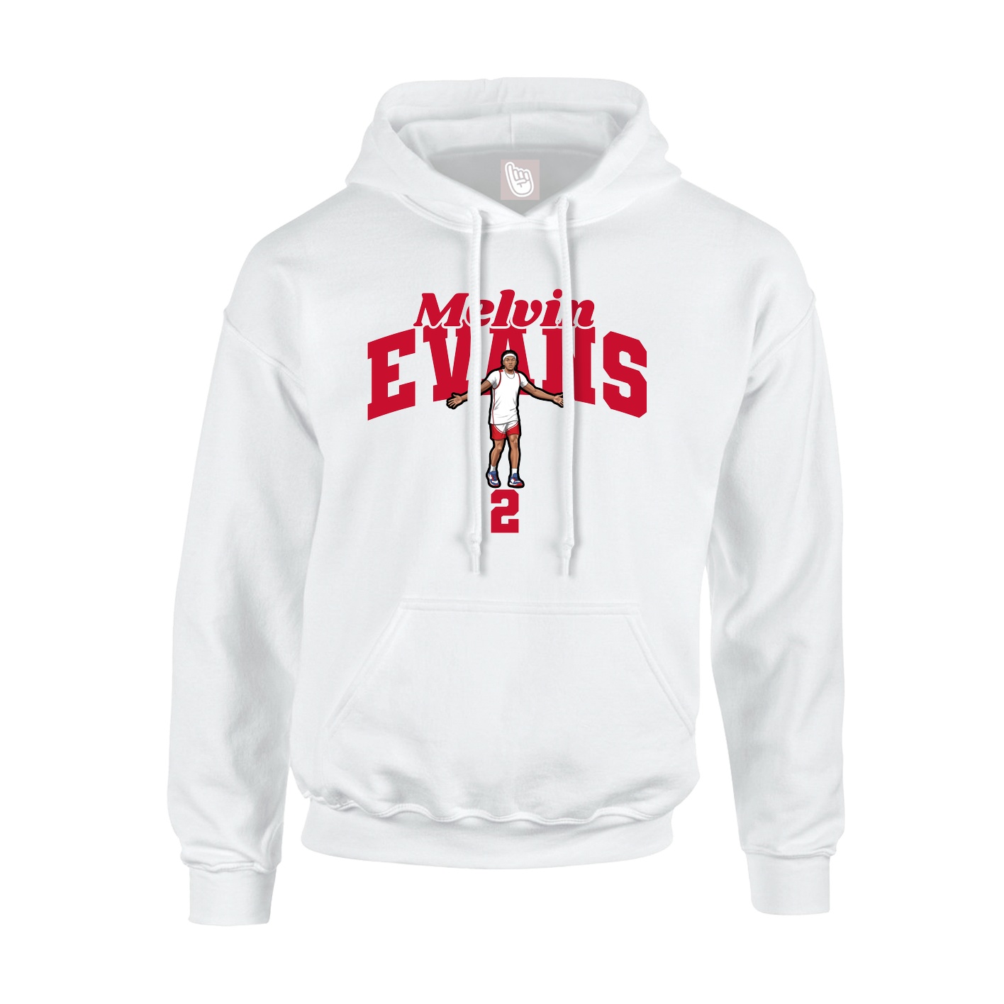 Hoodie — Signature Arch in White
