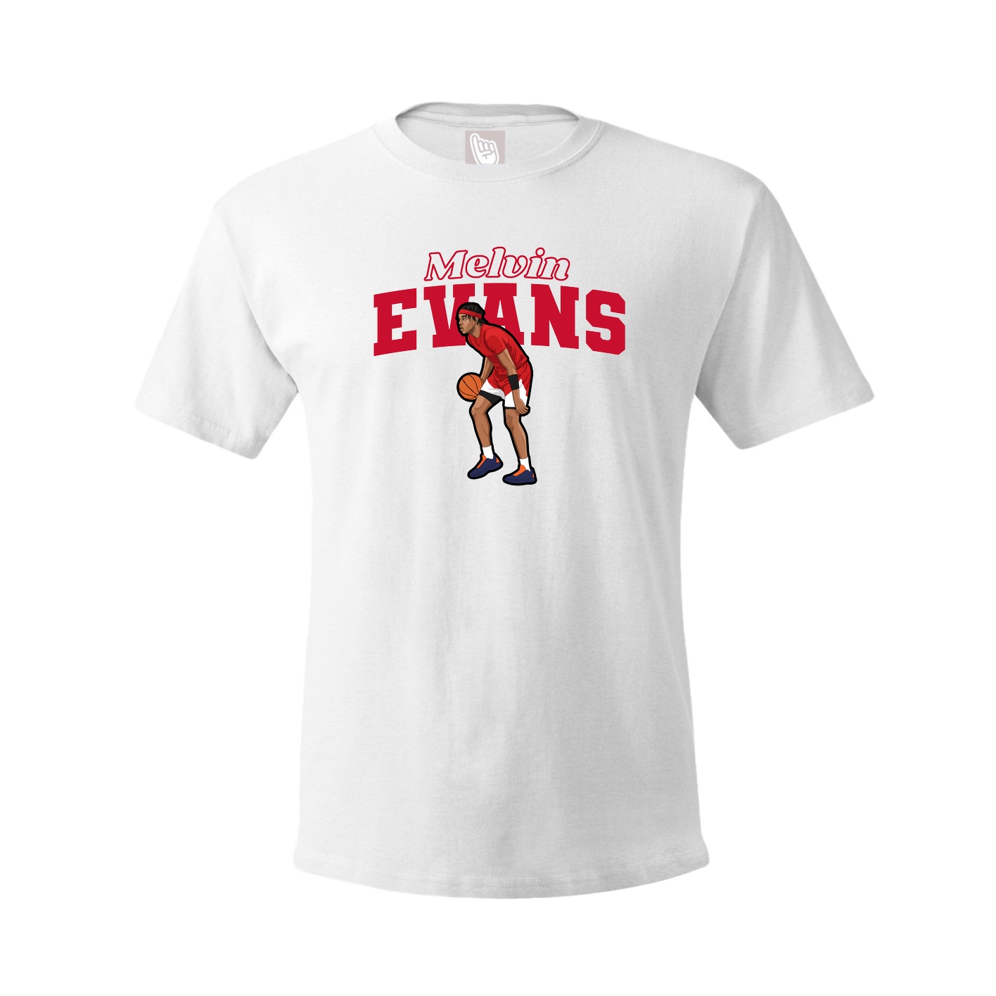 Youth Tee — Name Arch in White