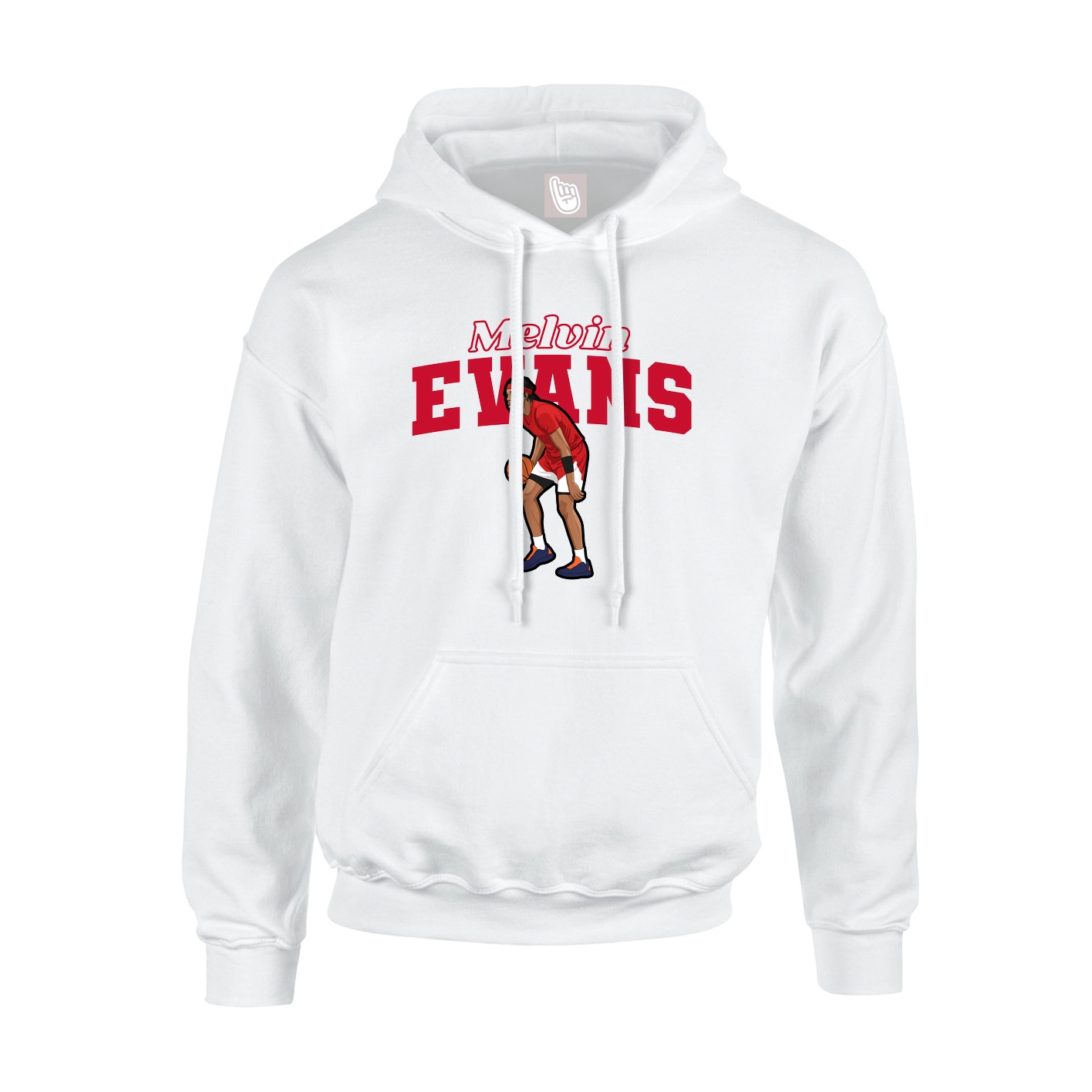 Hoodie — Name Arch in White