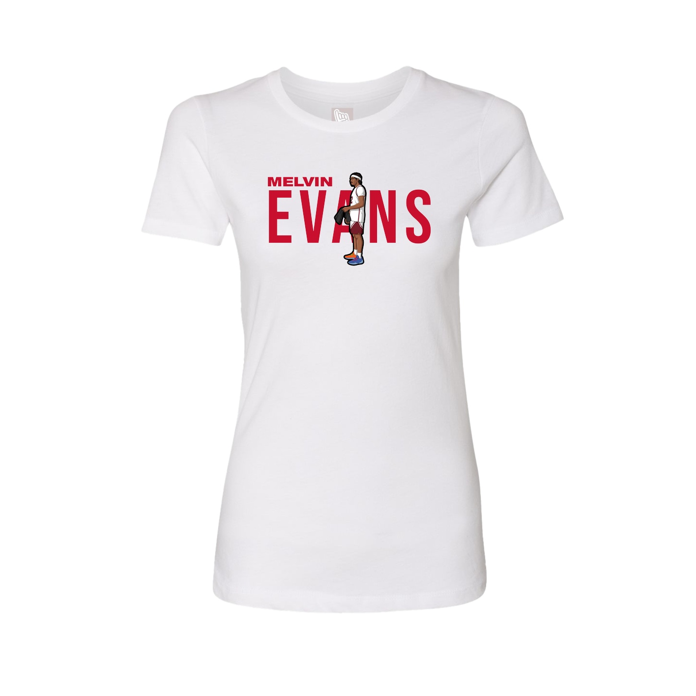 Fitted Women's Tee — Player Name in White