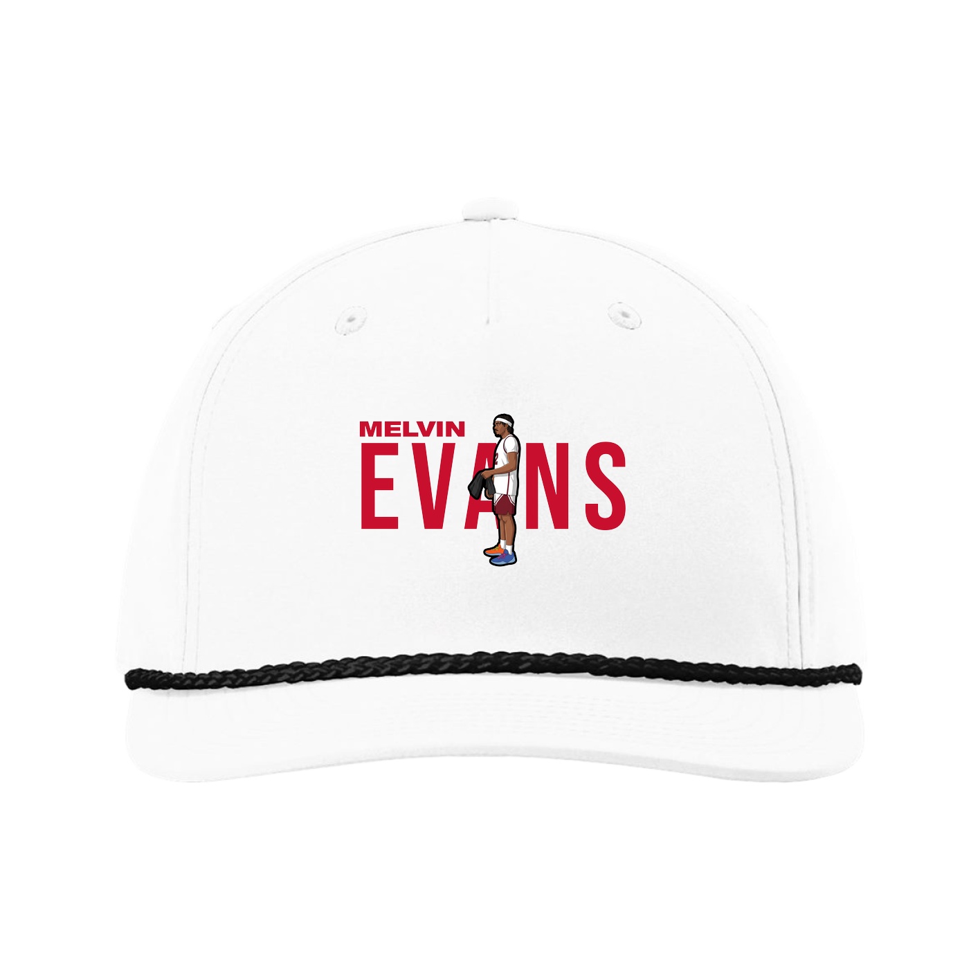 Five-Panel Classic Rope Cap — Player Name in White