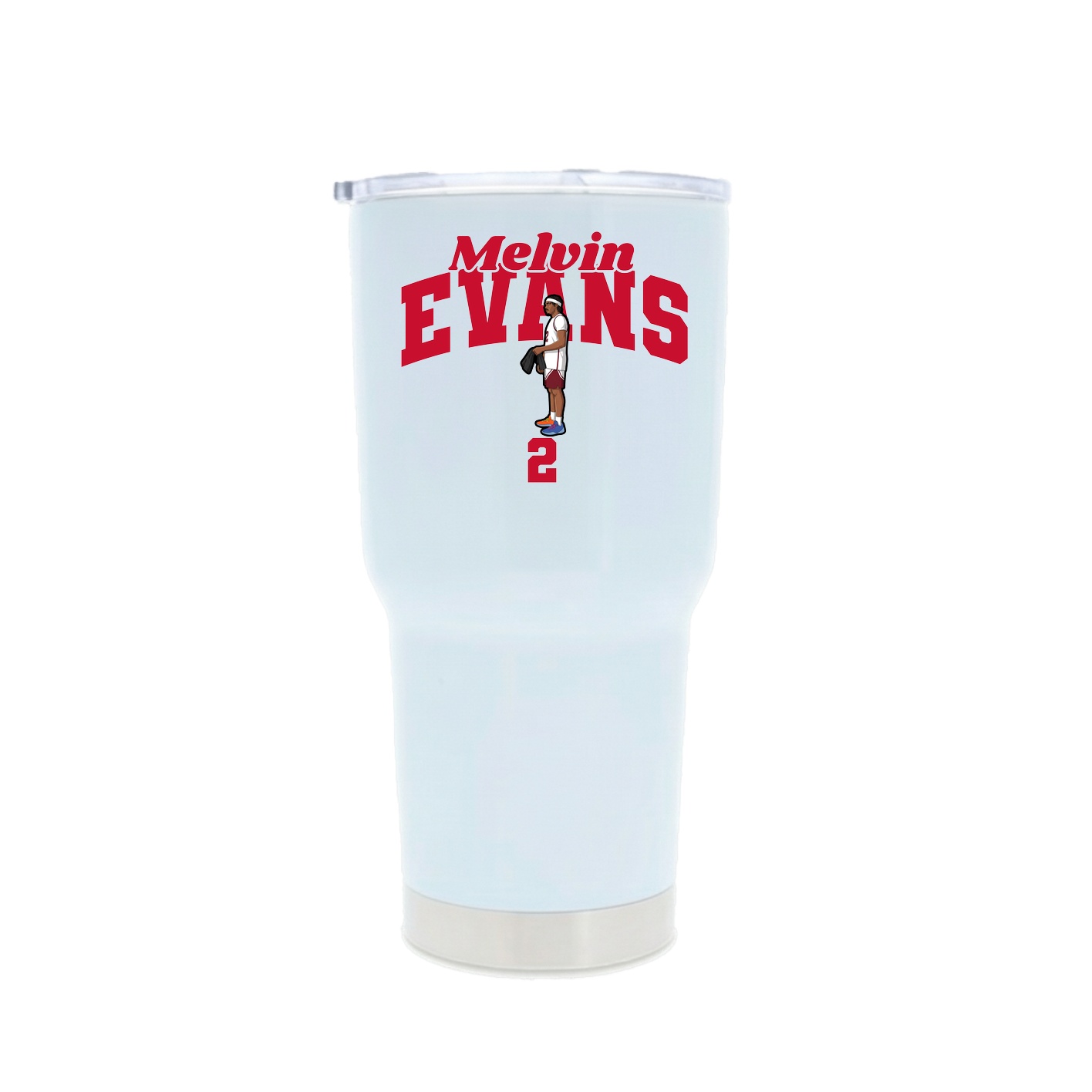 30oz Stainless Steel Tumbler — Signature Arch in White