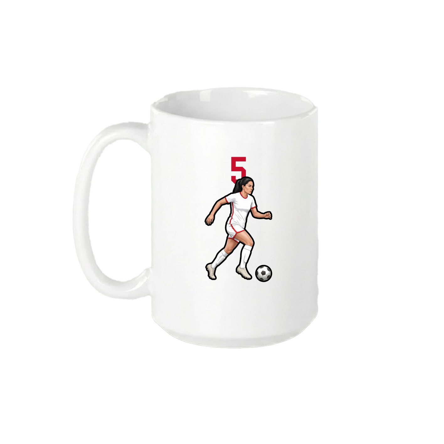 15oz Coffee Mug — Number Top in White