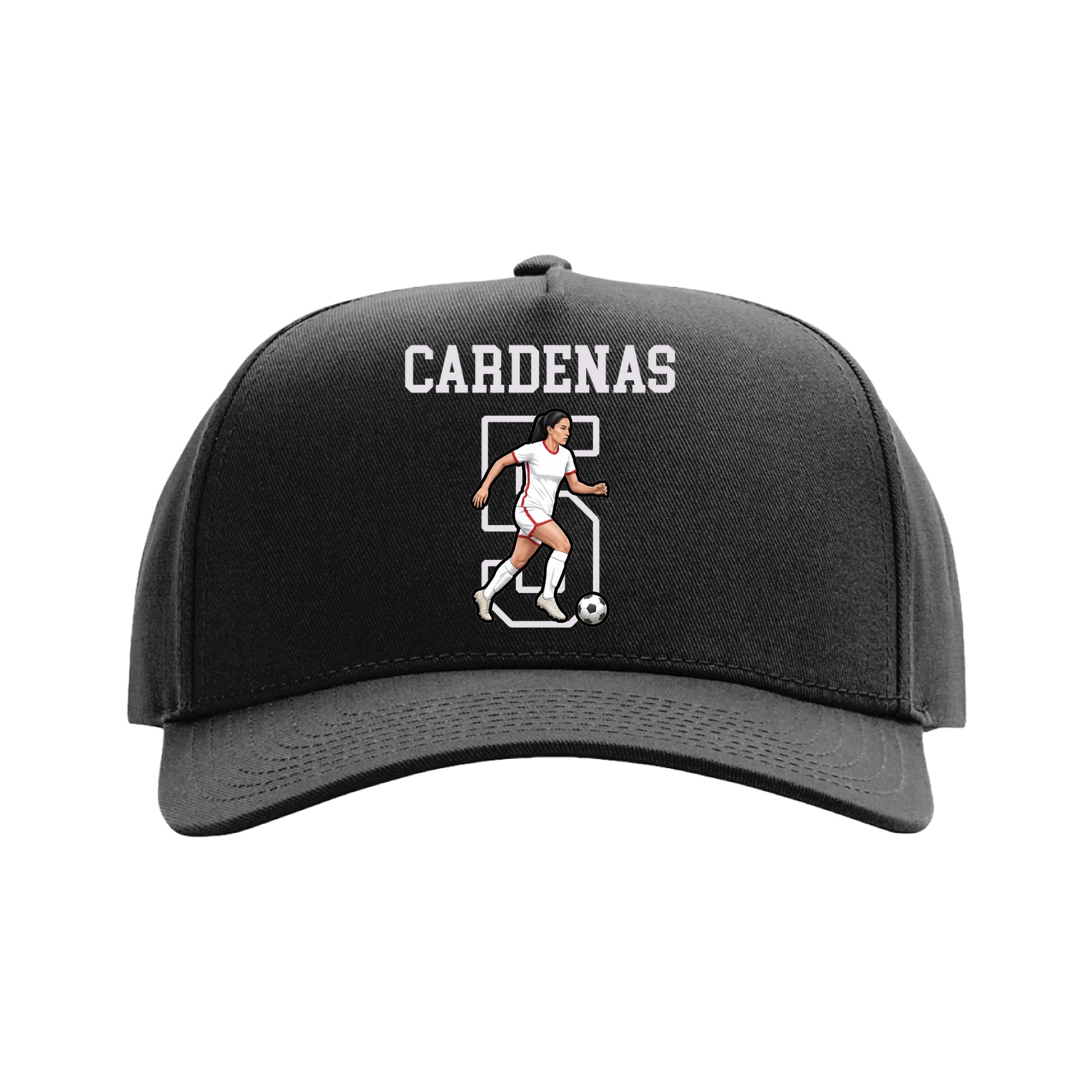 Full Fabric Five-Panel Champ Cap — Shirsey in Black