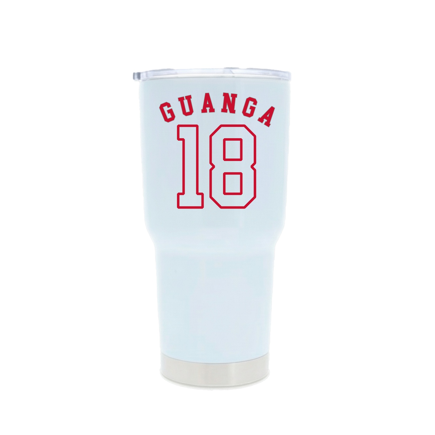 30oz Stainless Steel Tumbler — Shirsey Arch in White