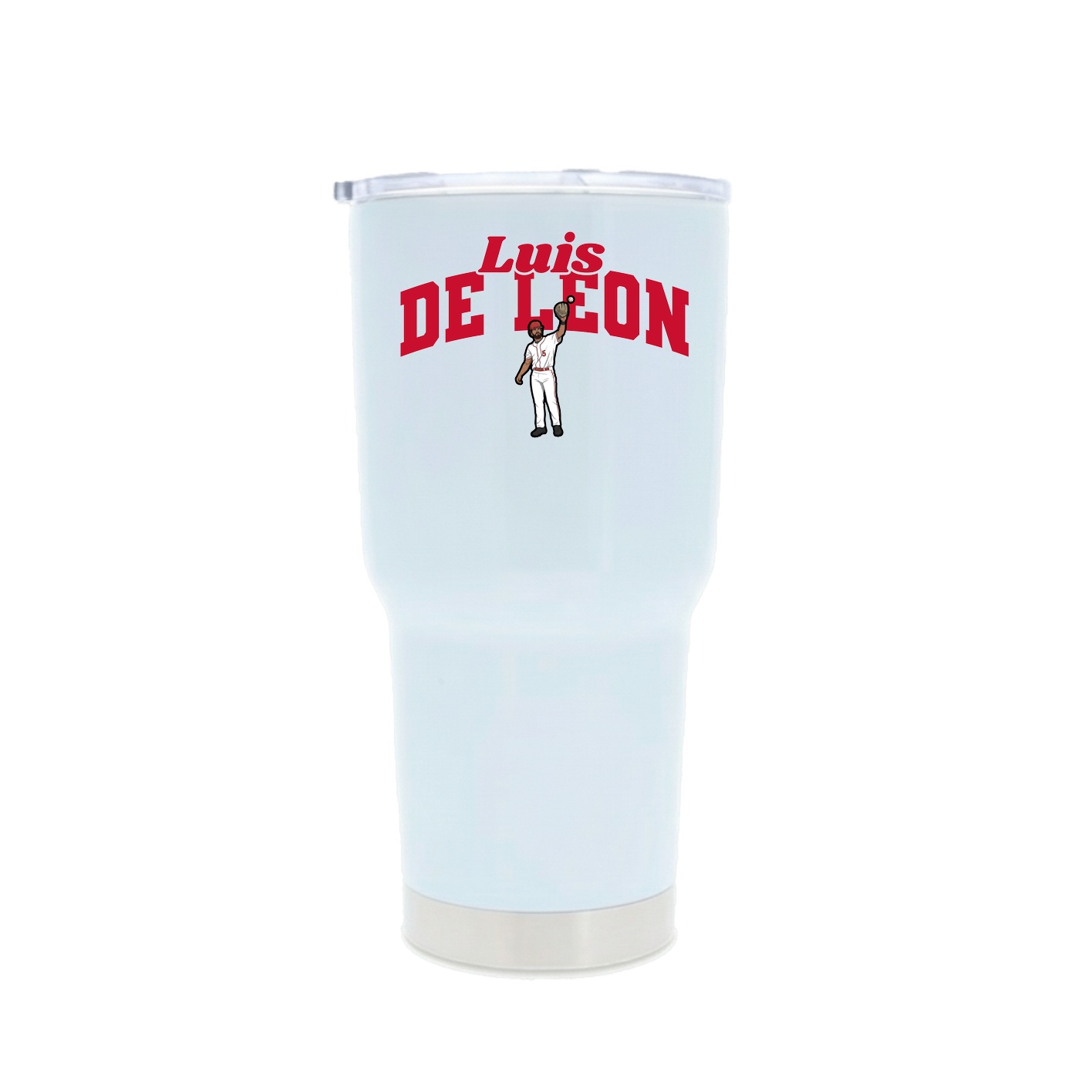 30oz Stainless Steel Tumbler — Signature Arch in White
