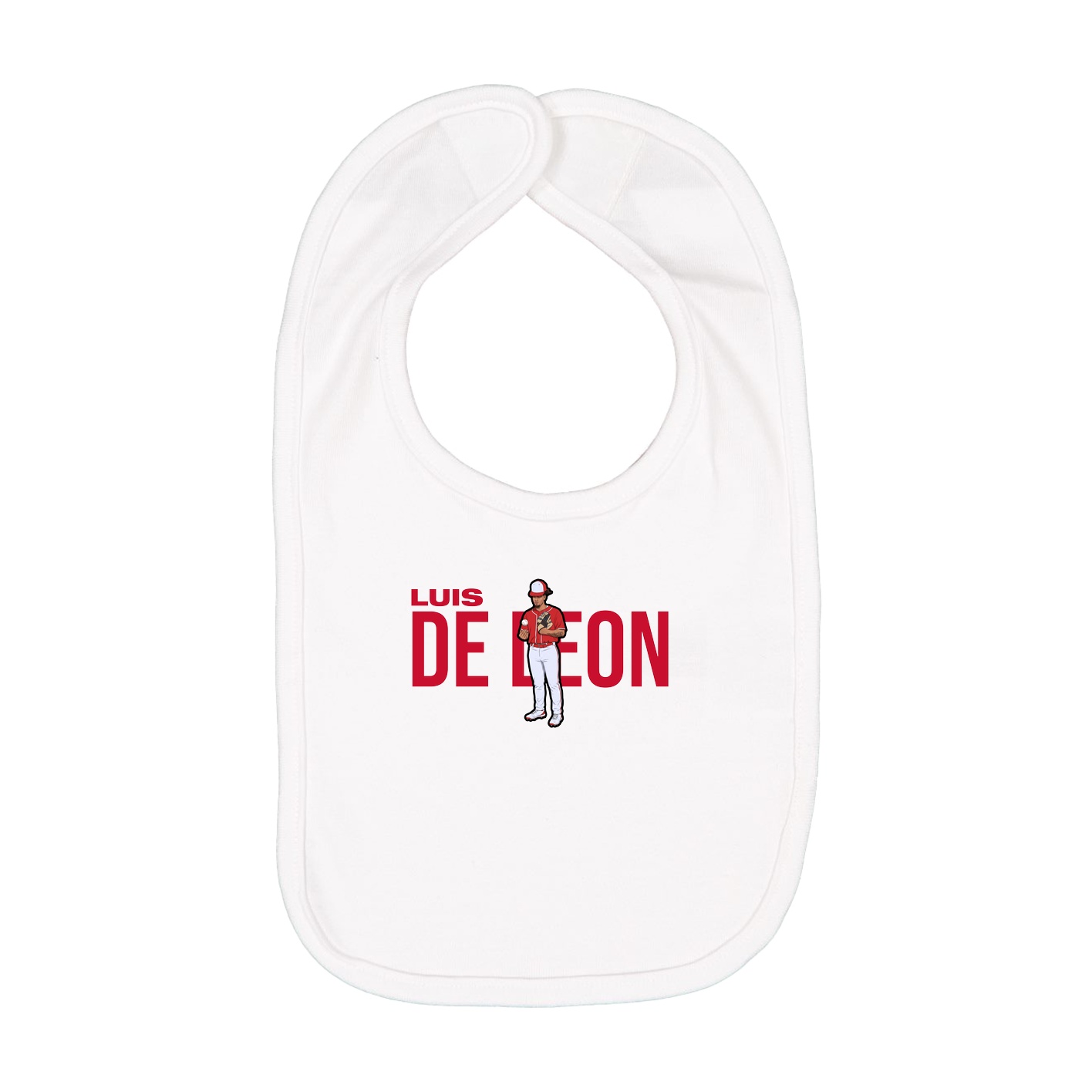 Infant Bib — Player Name in White