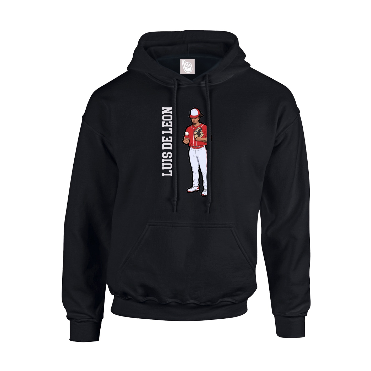 Hoodie — Name Vertical in Black