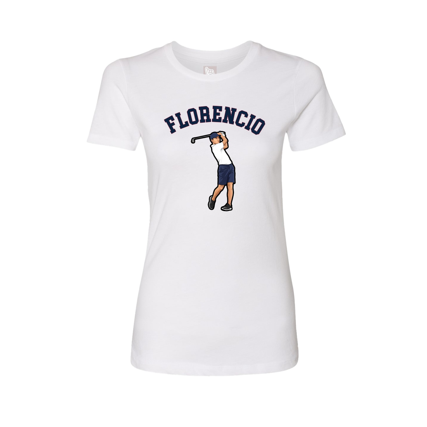 Fitted Women's Tee — Shirsey Arch in White