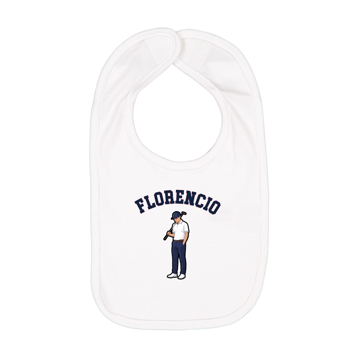 Infant Bib — Shirsey Arch in White