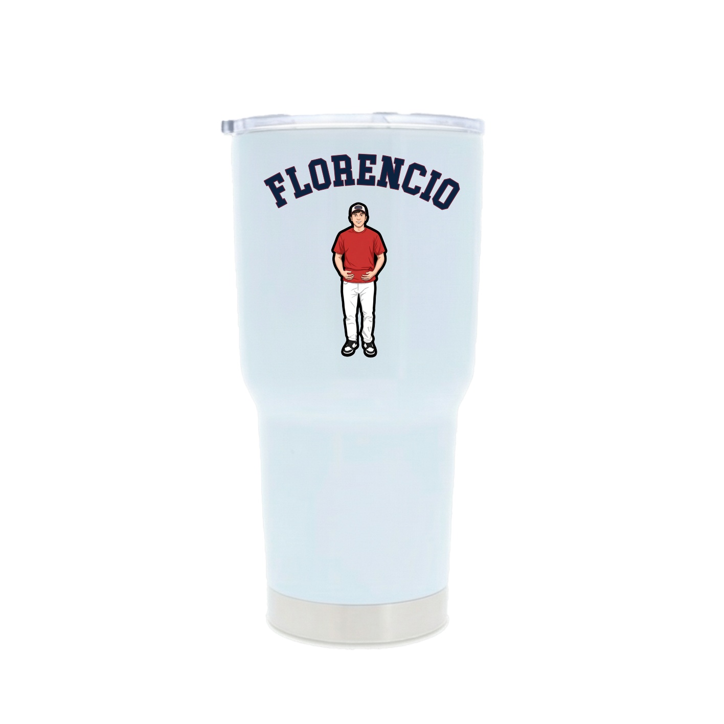 30oz Stainless Steel Tumbler — Shirsey Arch in White