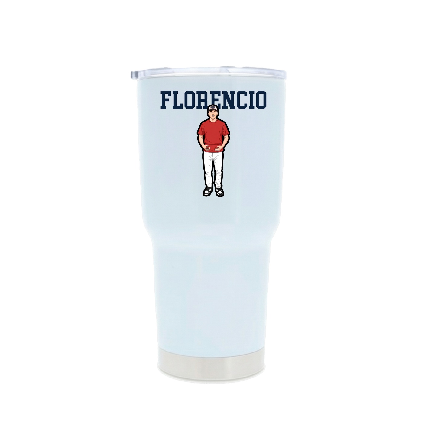 30oz Stainless Steel Tumbler — Shirsey in White