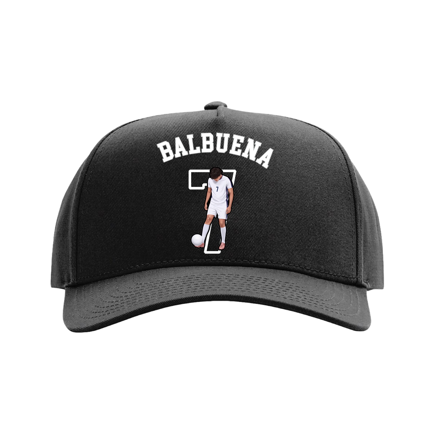Full Fabric Five-Panel Champ Cap — Shirsey Arch in Black