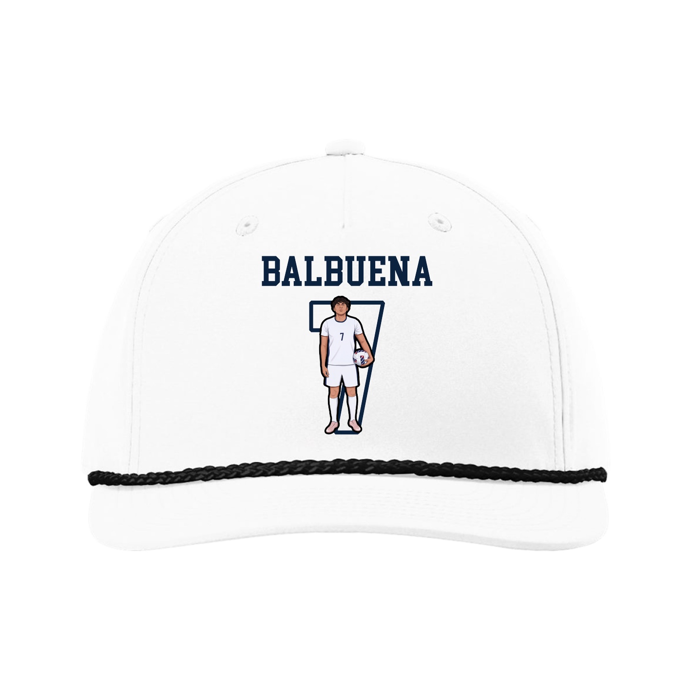 Five-Panel Classic Rope Cap — Shirsey in White