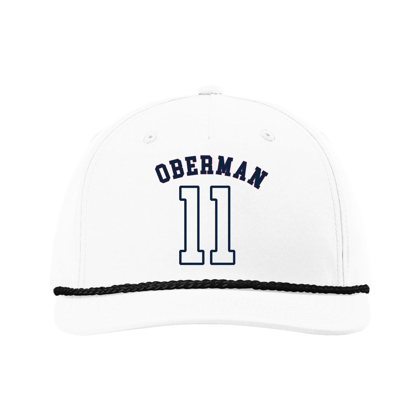 Five-Panel Classic Rope Cap — Shirsey Arch in White