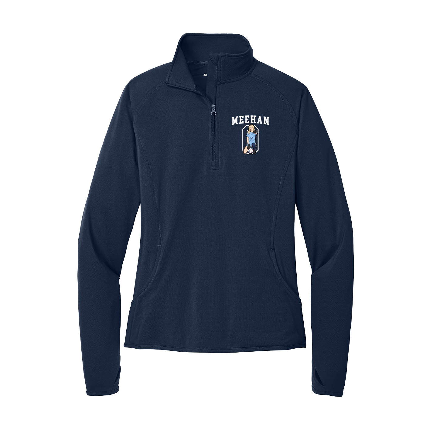 Women's Q-Zip Pullover — Shirsey in Navy